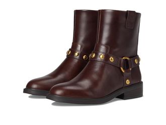 Vince Camuto Amais Biker Boots Womens Boots Rich Mahogany : 8.5 M, Leather
