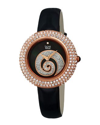 Bürgi Burgi Womens Patent Leather Diamond Watch