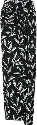 Paco Rabanne graphic-print high-waist maxi skirt - women - Viscose/Elastane - 38 - Black