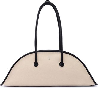 Behno Laverne Canvas Bowler Bag in Sand/Black at Nordstrom