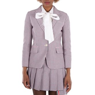 Thom Browne Ladies Small Check Cotton Jacket, Brand Size 40 (US Size 4)