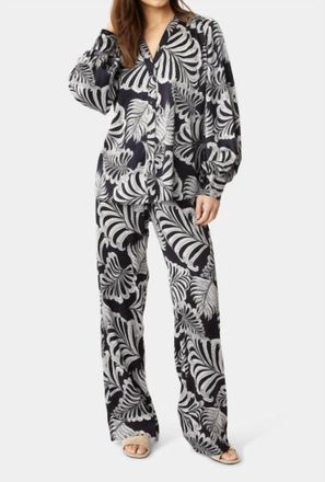 Karmamia Lou Straight Leg Pants In Navy Palm