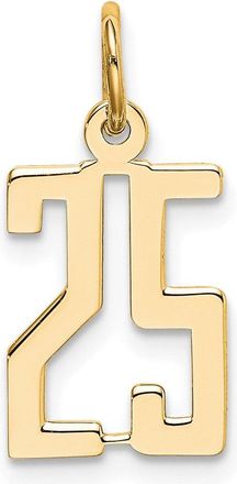 Diamond2Deal 14k Yellow Gold Small Elongated Number Charm Pendant