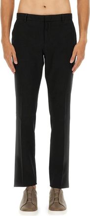 Ermenegildo Zegna Black Flat Front Pants