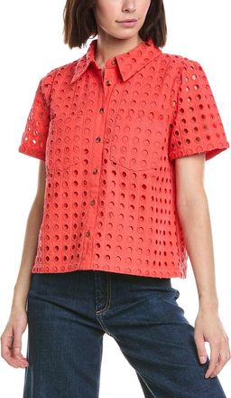 CeCe by Cynthia Steffe Cece Collared Button Down Swing Top