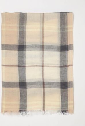 Barbour Sciarpa Barbour in cotone e lino check