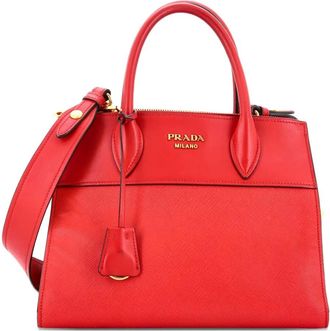 Prada Paradigme Tote Saffiano with City Calf Small satchel - Rood