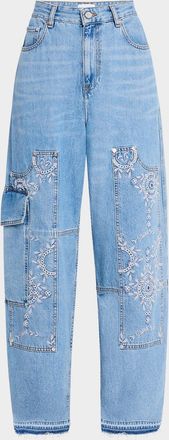 Ganni Broderie Anglaise Carpenter Jeans