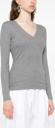 Fabiana Filippi Womens V-Neck Long-Sleeve Sweater Aw25 W