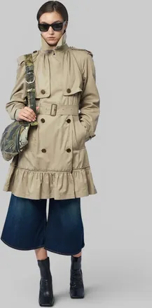 Burberry Short Gabardine Tillydrine Trench Coat