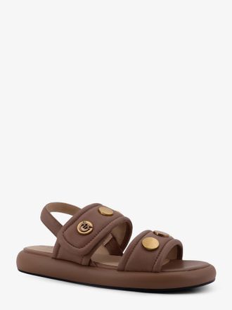 Pinko Womens Sandals Fiona Leather Brown