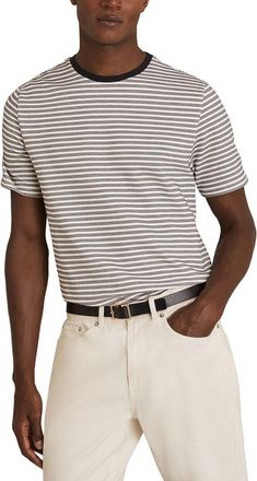 Reiss June Heavyweight Strip T-Shirt