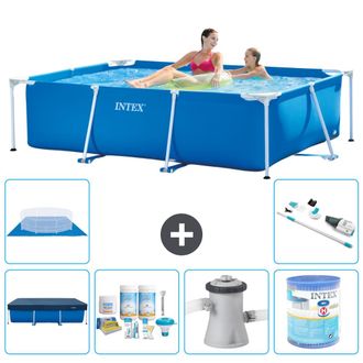 Intex Piscina Con Estructura Rectangular - 220x150x60 Cm - 7-piezas S40052