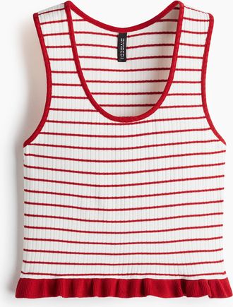 H&M Tanktop mit Volants - Red