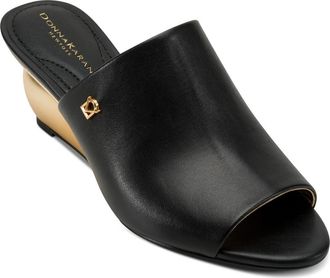 DKNY Donna Wedge Slide Sandal in Black at Nordstrom, Size 7.5