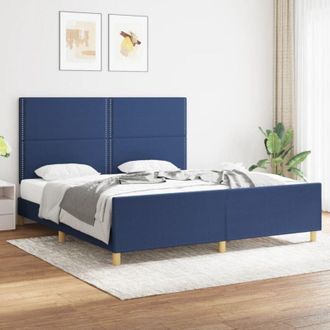 vidaXL Furniture Limited - Cama Sin Colch&oacute;n Tela Azul 180x200 Cm