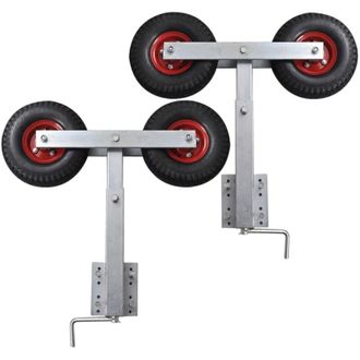 vidaXL Vidaxl - Set De 2 Soportes De Doble Rueda De Remolque De Barco 59-84 Cm