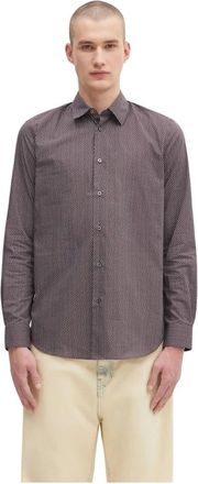Paul Smith Regular Fit Classic Collar Shirt - Heren - Casual Overhemden - Paars - S - Katoen - Overhemden