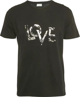 Saint Laurent T-shirt con stampa - Nero