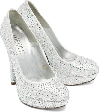 Loriblu Pumps con cristalli 125mm - Grigio