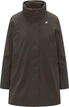 K-Way Marla ST Warm High Neck Gewatteerde Lange Jas - Dames - Parka Jassen - Groen - S - Polyester - Jassen
