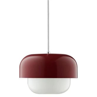 Dyberg Larsen L&aacute;mpara Dyberg Larsen Haipot Rojo Oscuro 23 Cm Vidrio Metal