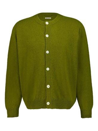 Bode Orchard button-up cardigan - men - Alpaca Wool/Cashmere - M - Green
