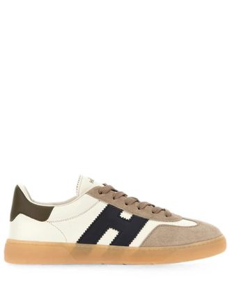 Hogan White Color Block Sneakers