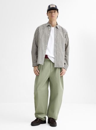 Djab Mens Brushed twill pleated chinos Malasaa fit - Barrel