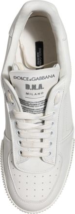 Dolce & Gabbana White Miami Leather Low Top Sneakers Mens Shoes (Pre-Owned)