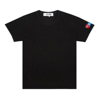 Comme Des Gar&ccedil;ons (WMNS) COMME des GARCONS PLAY FW25 Double Heart T-Shirt Black AZ-T327-051-1