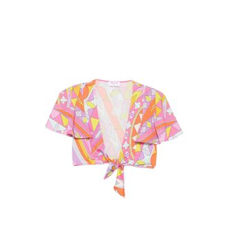 Pucci Geometric-print Tie-fastening Top