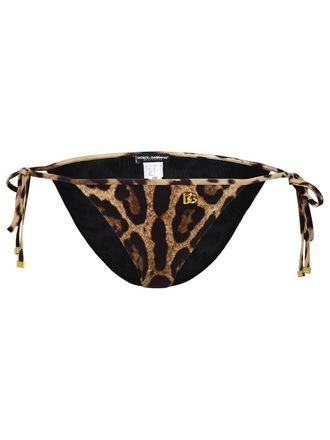 Dolce & Gabbana Brown Polyamid Blend Bikini Bottoms