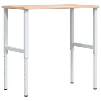vidaXL Vidaxl Banco Da Lavoro 100x60x(71,5-98) Cm Legno Rovere Rettangolare