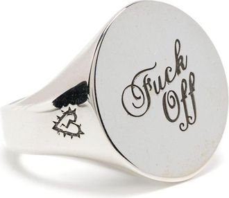 Stolen Girlfriends Club Warm Welcome sovereign ring - unisex - Sterling Silver - Q