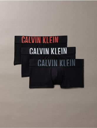 Calvin Klein Mens Intense Power 3-Pack Low Rise Trunk - Black - M