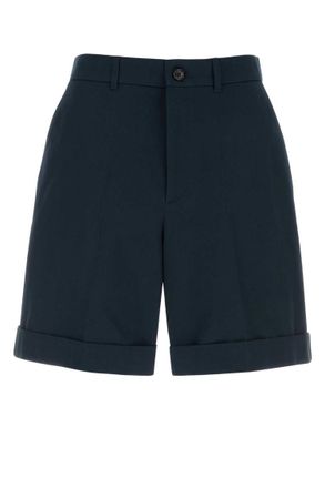 Valentino Garavani Navy Blue Solid Shorts