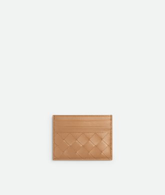 Bottega Veneta Intrecciato Credit Card Case - Brown - Woman - 100% Lambskin