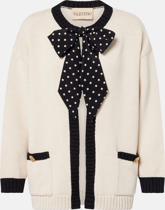 Valentino Cardigan in misto cotone con laccetti