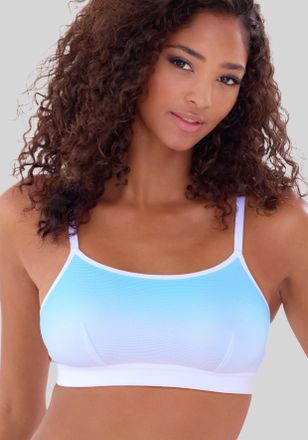 Vivance Bralette-BH VIVANCE, Damen, Gr. XXL/46, N-Gr, weiss (wei&szlig;, blau), Piqu&eacute;, Obermaterial: 92% Polyamid, 8% Elasthan, BHs Bralette-BH, ohne B&uuml;gel mit zart