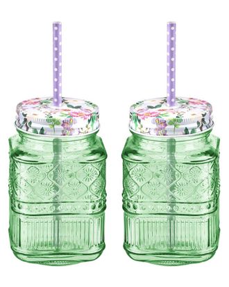 Godinger Set of 2 Claro Mason Jars