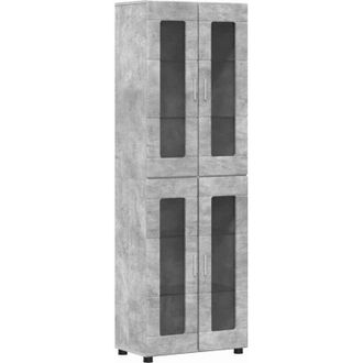 vidaXL Highboard FLORIN Concrete Grey 60 x 35 x 182 cm Engineered Wood vidaXL
