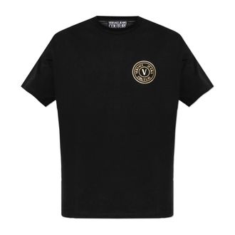 Versace Jeans Couture Heren, Tops, Zwart, Maat: XL Katoen