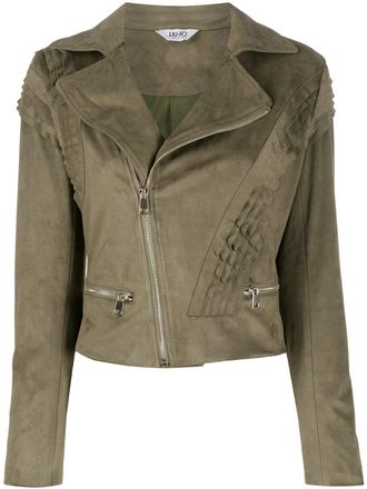 Liu Jo Giacca biker con ruches - Verde