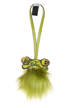 Diesel Frog Faux Leather & Faux Fur Bag Charm in Green at Nordstrom