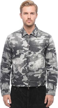 Dsquared2 Black Camo Shirt Collar Jacket