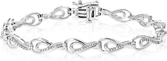 Vir Jewels 1/8 cttw Lab Grown Diamond Tennis Bracelet in Sterling Silver 7 Inch For Women