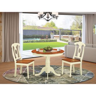 East West Furniture 3 PcKitchen nook Dining set for 2-Dinette Table and 2 Kitchen Dining Chairs