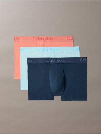 Calvin Klein Mens Ultra Soft Modal 3-Pack Trunk - Multi - XL