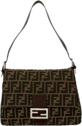 Fendi Pre-owned Shoulder Bags, female, Brown, Size: ONE SIZE Pre-owned Vintage Shoulder Bag
